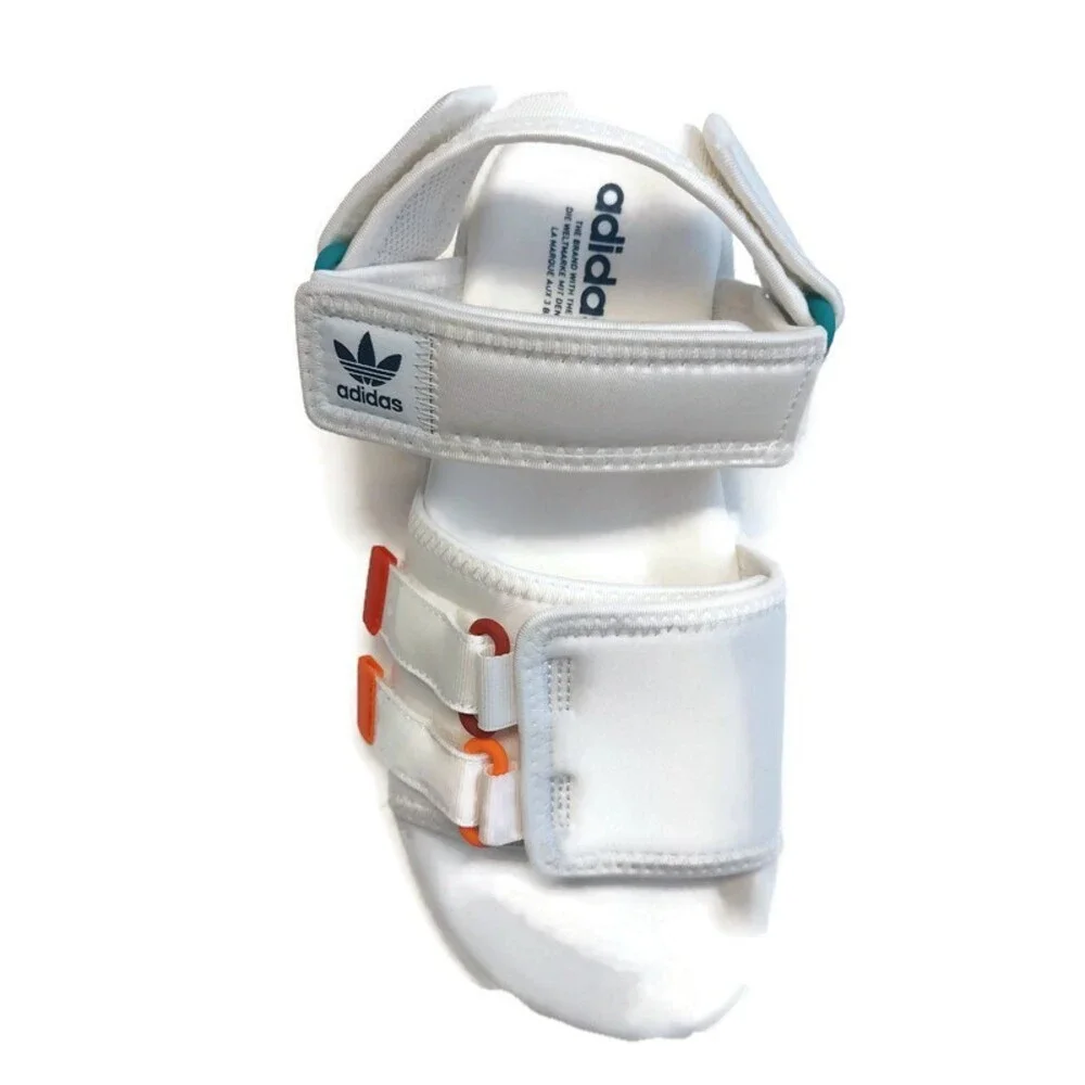 Adidas Adilette Mens Size 6 Sandal 4.0 Slides White Orange Sandals GZ8828